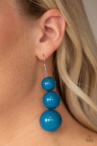 Material World - Blue - Paparazzi Earrings