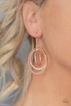 Load image into Gallery viewer, Metallic Ruffle - Rose Gold - Paparazzi Earrings