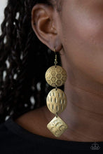 Load image into Gallery viewer, Mixed Movement - Brass - Paparazzi Earrings