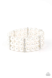 Modern Day Majesty - White - Paparazzi Bracelet