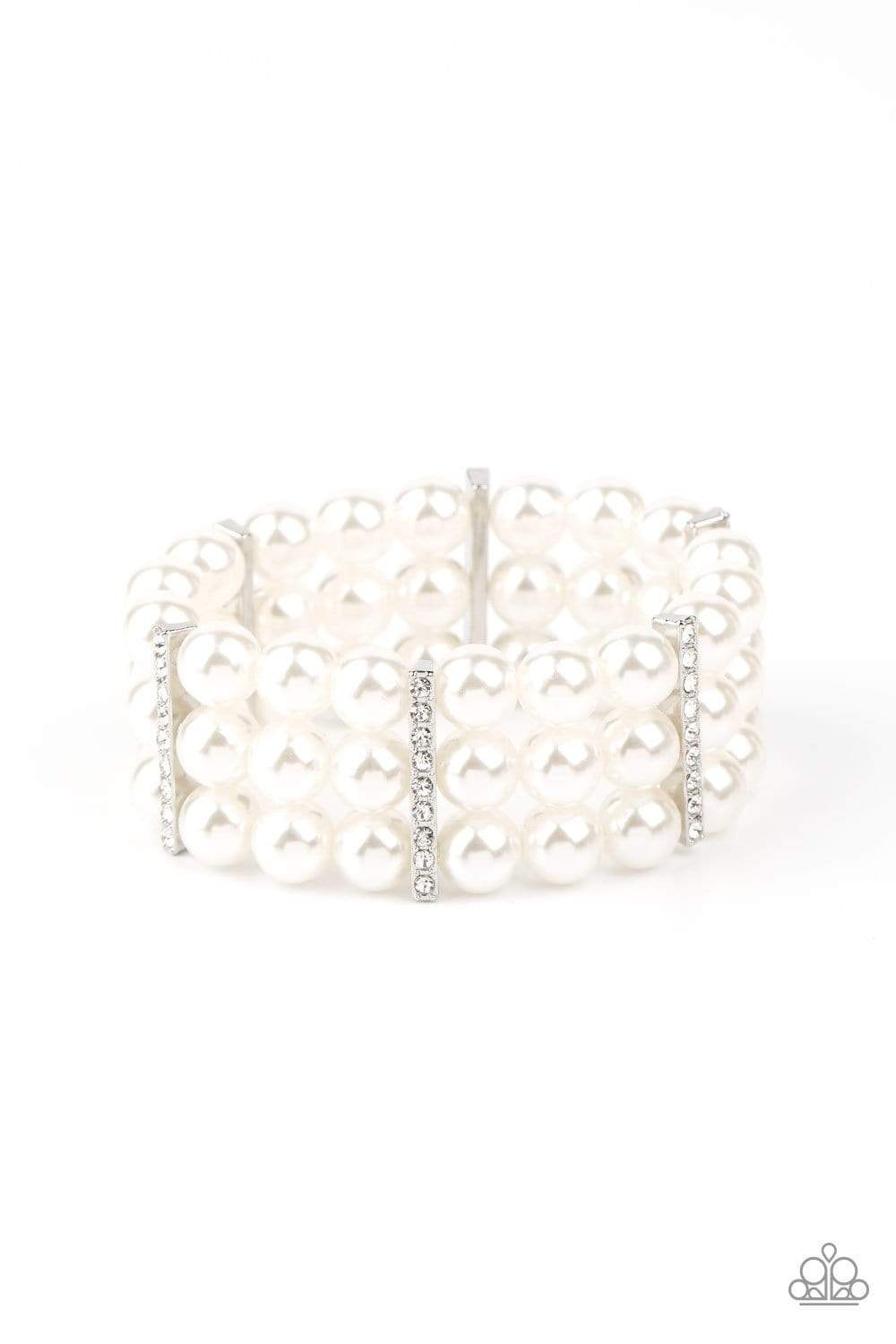 Modern Day Majesty - White - Paparazzi Bracelet