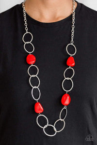 Modern Day Malibu - Red Necklace