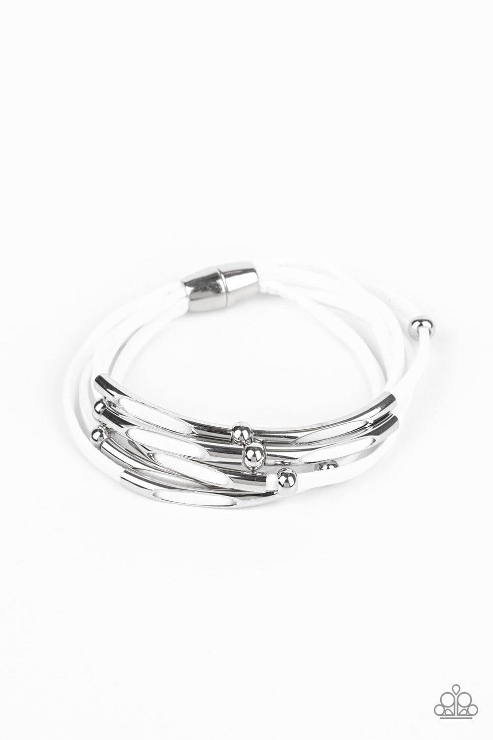 Modern Magnetism - White Bracelet