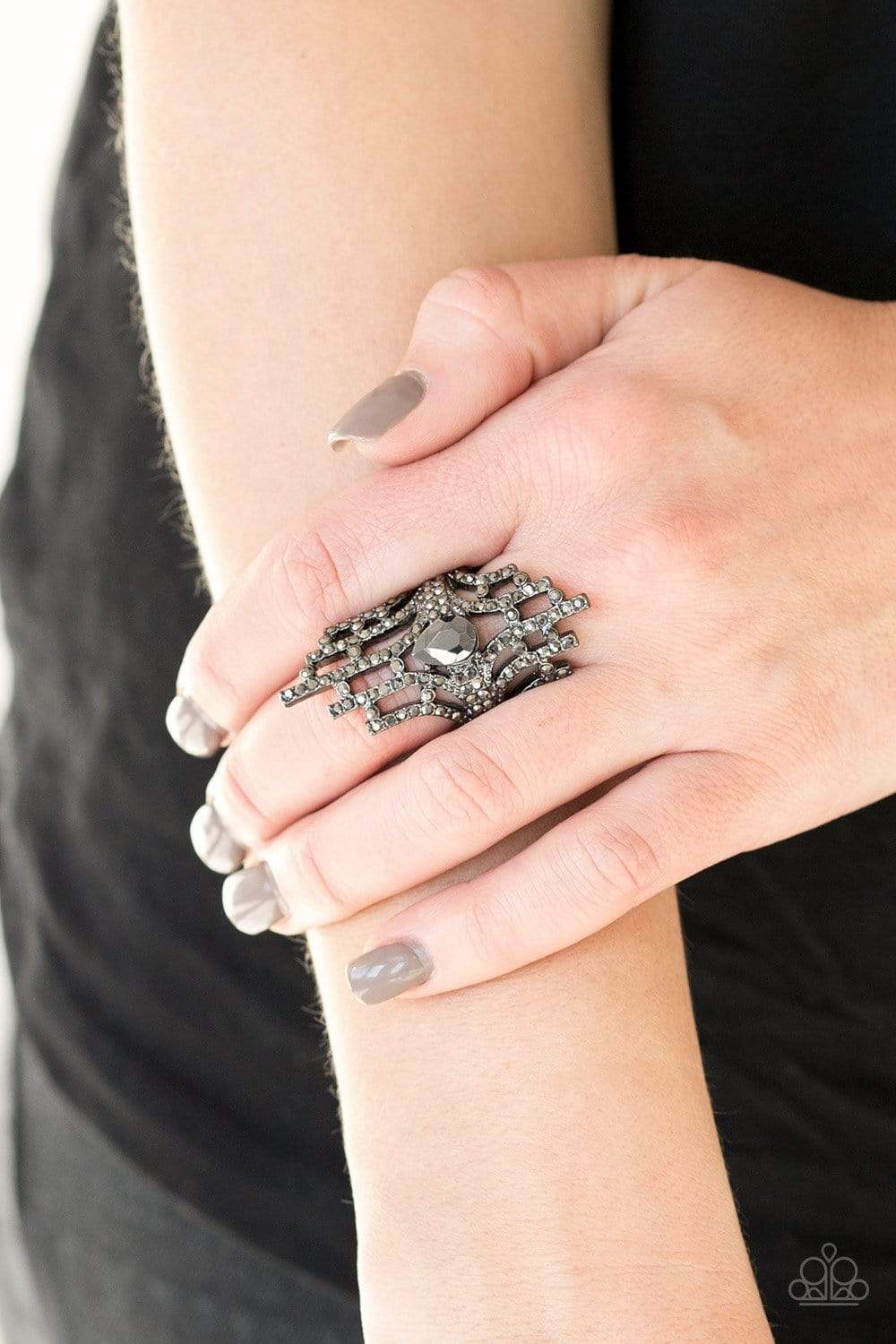 Modern Muse - Black - paparazzi Ring