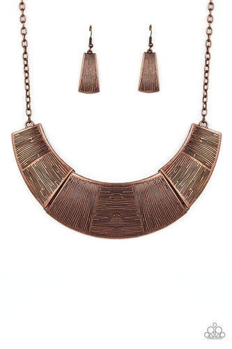 More Roar - Copper - Paparazzi Necklace