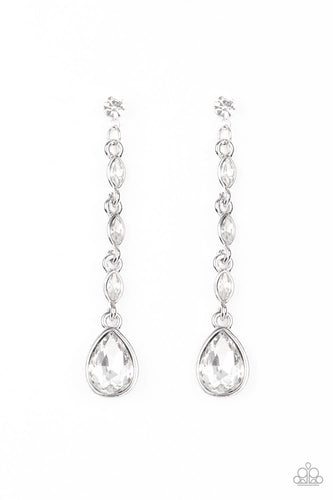 Must Love Diamonds - White - Paparazzi Earrings