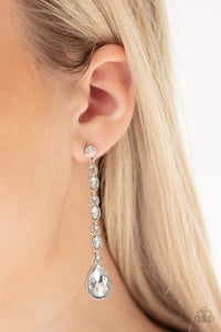 Must Love Diamonds - White - Paparazzi Earrings