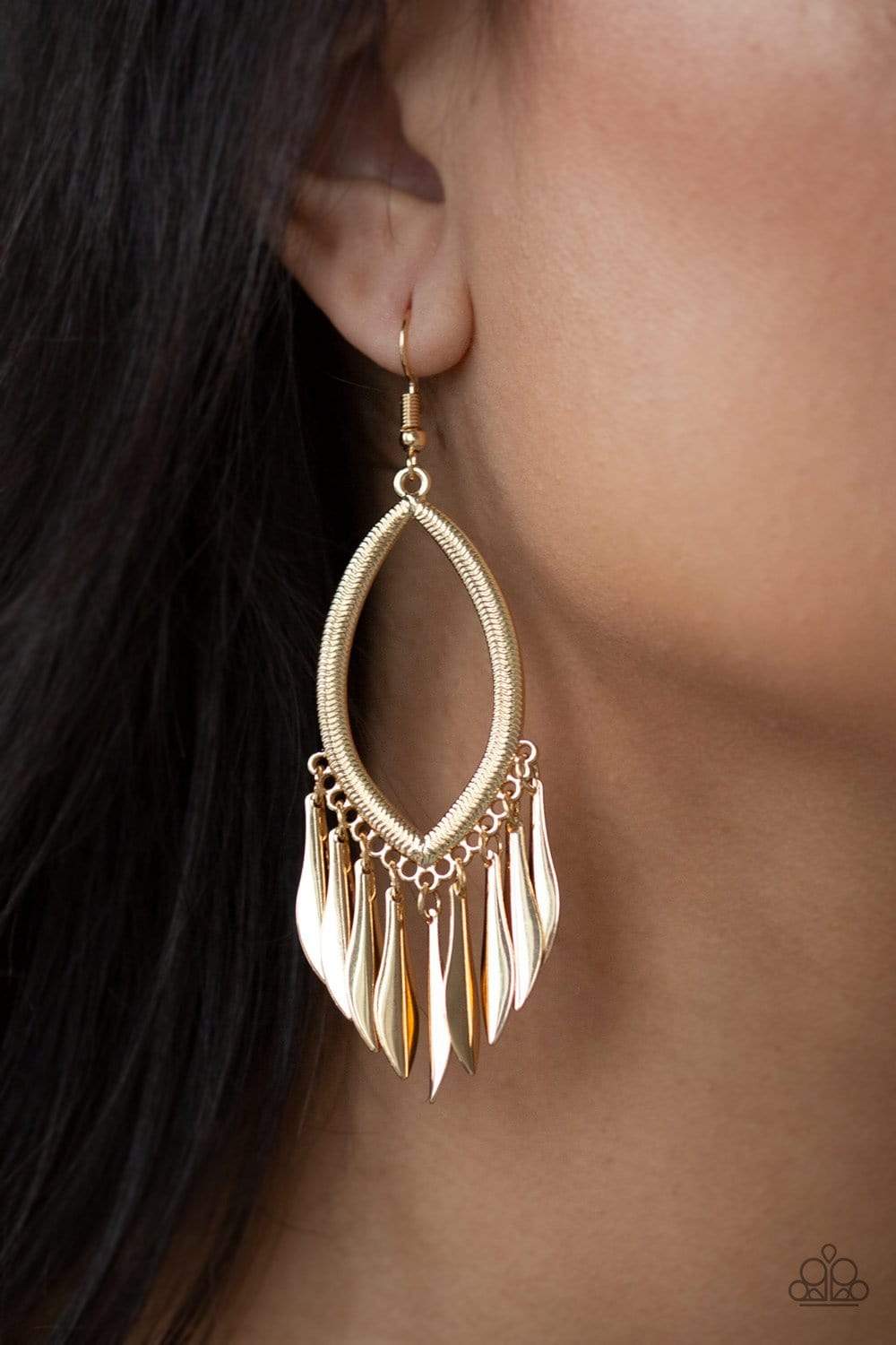 My FLAIR Lady - Gold - Paparazzi Earrings
