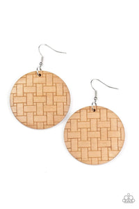 Natural Novelty - Brown - Paparazzi Earrings