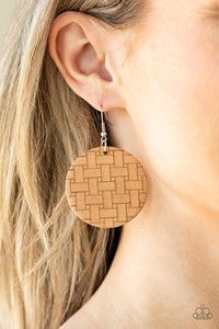 Natural Novelty - Brown - Paparazzi Earrings