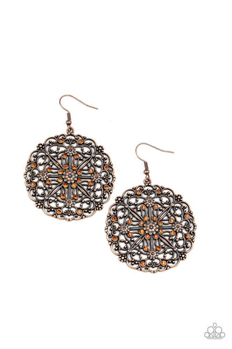 Oh MANDALA! - Copper - Paparazzi Earrings