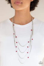 Load image into Gallery viewer, Open For Opulence - Red - Paparazzi Necklace