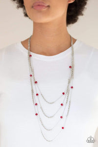 Open For Opulence - Red - Paparazzi Necklace