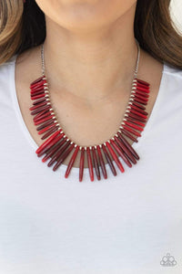 Out of My Element - Red - Paparazzi Necklace