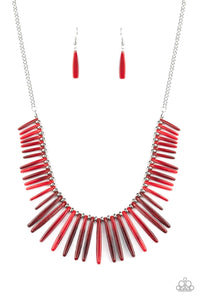 Out of My Element - Red - Paparazzi Necklace