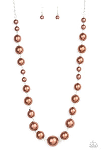 Pearl Prodigy - Brown - Paparazzi Necklace