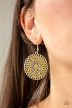 Load image into Gallery viewer, PINWHEEL and Deal - Yellow - Paparazzi Earrings