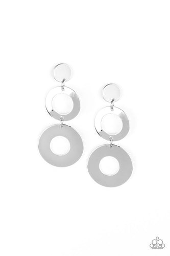 Pop Idol - Silver - Paparazzi Earrings