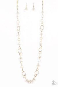 Prized Pearls - Gold - Paparazzi Necklace