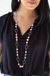 Prized Pearls - Orange - Paparazzi Necklace