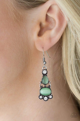 Push Your LUXE - Green - Paparazzi Earrings