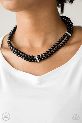 Put On Your Party Dress - Black - Paparazzi Necklace