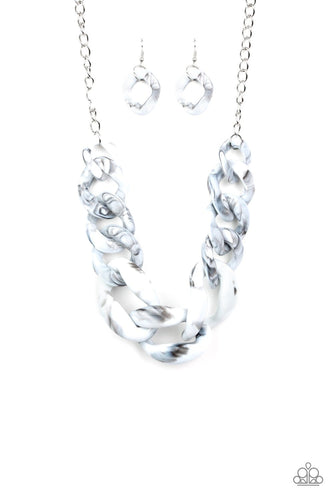 Red-HAUTE Mama - White - Paparazzi Necklace