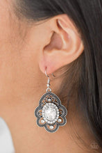 Load image into Gallery viewer, Reign Supreme - White - Paparazzi Earrings