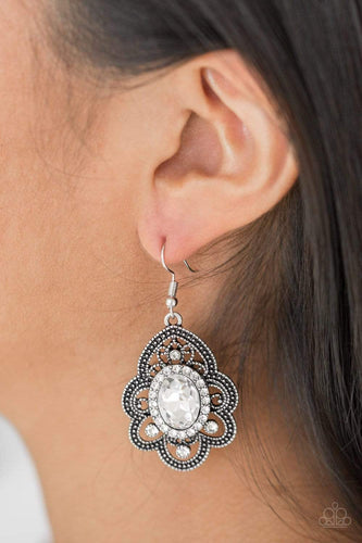 Reign Supreme - White - Paparazzi Earrings