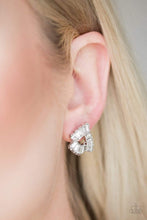 Load image into Gallery viewer, Renegade Shimmer - White - Paparazzi Earrings