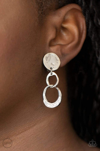 Reshaping Refinement - White - Paparazzi Earrings