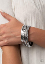 Load image into Gallery viewer, Revved Up Rhinestones - Silver - Paparazzi Bracelet
