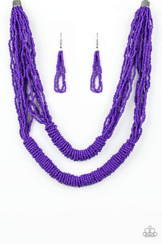 Right As RAINFOREST - Purple - Paparazzi Necklace