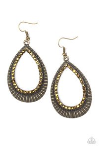Right As REIGN - Brass - Paparazzi Earrings