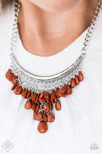 Rio Rainfall - Brown - Paparazzi Necklace