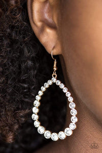 Rise and Sparkle! - Gold - Paparazzi Earrings
