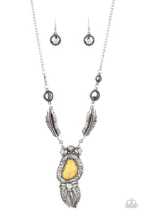 Ruler of The Roost - Yellow - Paparazzi Necklace