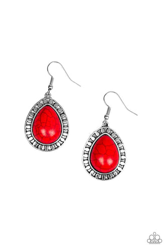 Sahara Serenity - Red - Paparazzi Earrings