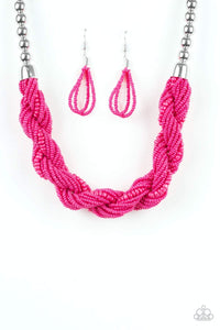 Savannah Surfin - Pink - Paparazzi Necklace