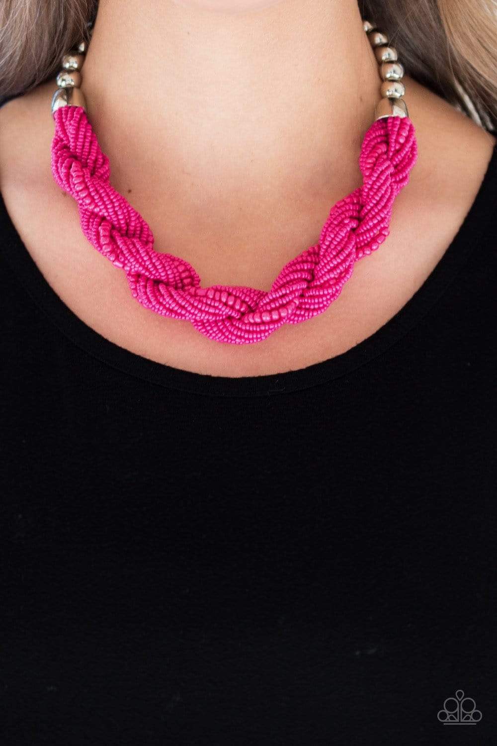 Savannah Surfin - Pink - Paparazzi Necklace