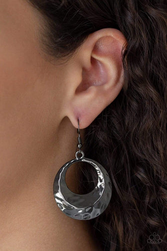 Savory Shimmer - Black Earrings