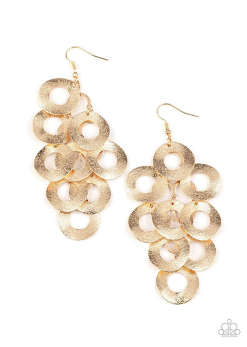 Scattered Shimmer - Gold - Paparazzi Jewelry