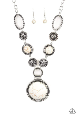 Sedona Drama - White - Paparazzi Necklace