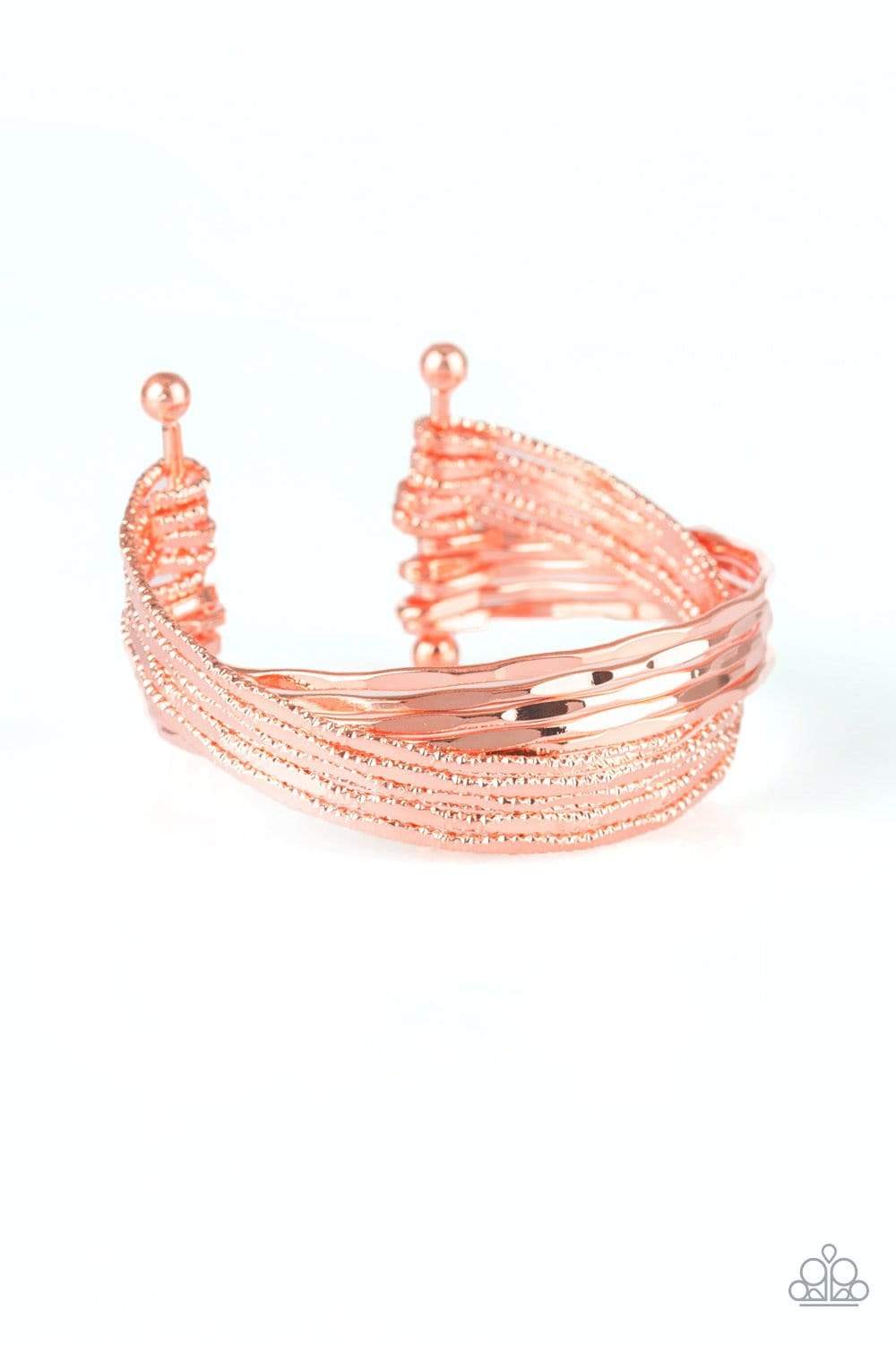 See A Pattern? - Copper - Paparazzi Bracelet