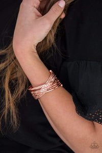 See A Pattern? - Copper - Paparazzi Bracelet