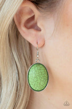Load image into Gallery viewer, Serenely Sediment - Green - Paparazzi Earrings
