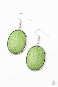Serenely Sediment - Green - Paparazzi Earrings