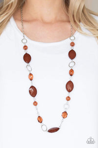 Shimmer Simmer - Brown - Paparazzi Necklace