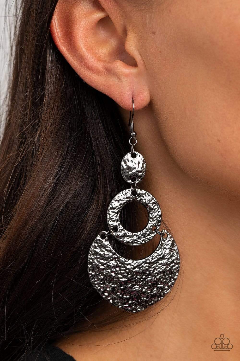 Shimmer Suite - Black - Paparazzi Earrings