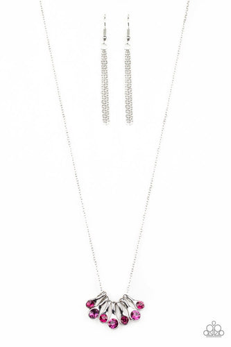 Slide Into Shimmer - Pink Necklace